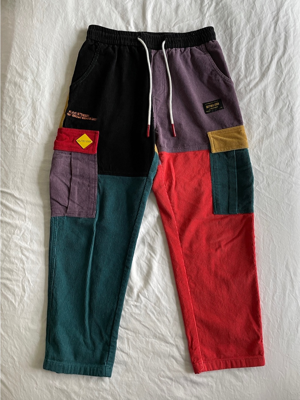 Aelfric Eden Patchwork Color Block Corduroy Pants